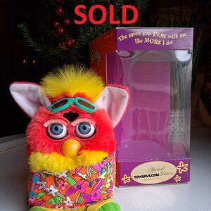 Vintage ’99 Tropical Furby Special Edition, with Original Box, Works Great! :)